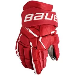 Bauer Supreme Mach Gloves - SENIOR -Hockey Equipment Store Bauer Supreme Mach Gloves Red