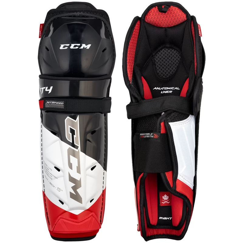 CCM JetSpeed FT4 Shin Guards - JUNIOR 1 CCM JetSpeed FT4 Shin Guards - JUNIOR
