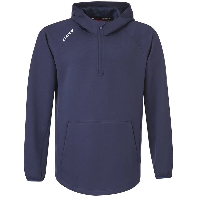 CCM Premium Tech Fleece Navy 1/4 Zip Hoodie 1 CCM Premium Tech Fleece Navy 1/4 Zip Hoodie