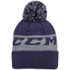 CCM Team Fleece Pom Knit Navy Beanie