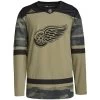 Adidas Authentic Detroit Red Wings Camo Military Appreciation Jersey